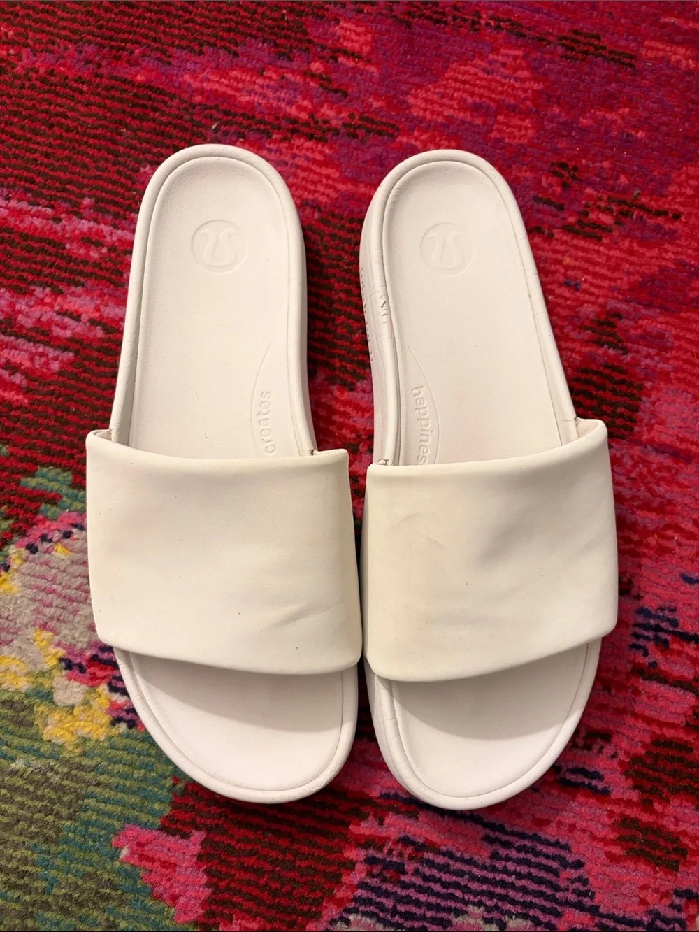 lululemon athletica White Slide Sandals 13 White